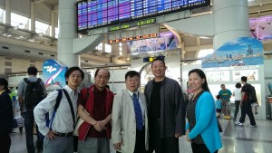 管院李清潭院長趕到機場為北京師範大學珠海分校萬院長及其同行夥伴送行。